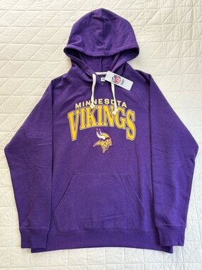 Minnesota Vikings Official NFL Pullover Hoodie - Purple/Yellow Size Large NWT